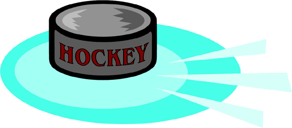 Hockey puck and lettering full color sports sticker. Make it yours! ESPORTS_89