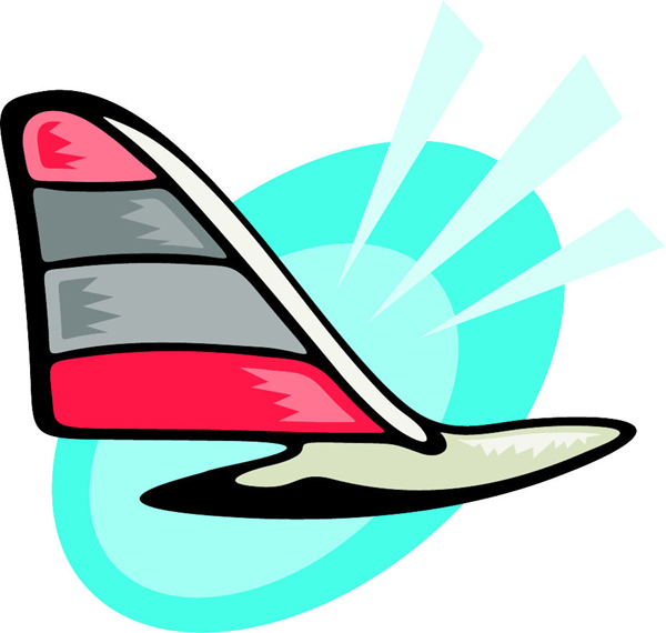 Sailboarding full color sports decal. Personalize on line. ESPORTS_96