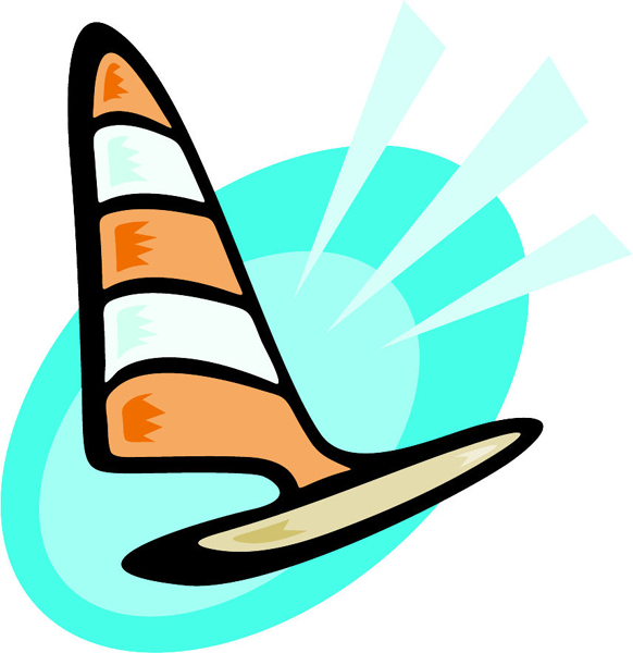 Windsurfing board full color sports sticker. Customize on line. ESPORTS_99