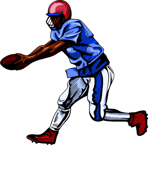 Football player full color sports sticker. Personalize on line. FOOTBALL_4C_09