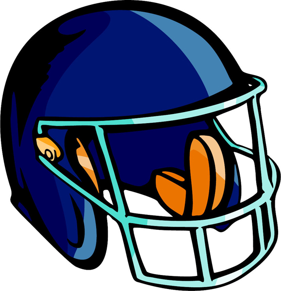 Football helmet full color sports decal. Personalize on line. FOOTBALL_5C_15