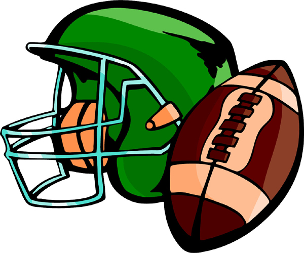 Football action color sports decal. Personalize on line. FOOTBALL_5C_16