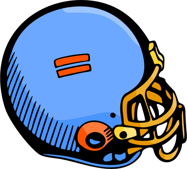 Football helmet full color sports sticker. Personalize on line. FOOTBALL_5C_34