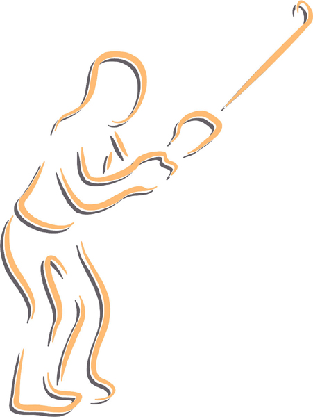 Golfing sports sticker. Personalize on line. GOLF_2C_20