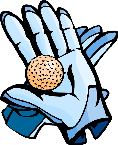 Golf gloves and ball color sports decal. Make it your own. GOLF_5C_16