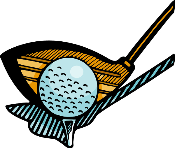 Golfing action color sports decal. customize on line. GOLF_5C_29