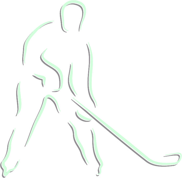 Hockey player in action sports sticker. Make it yours! HOCKEY_2C_18