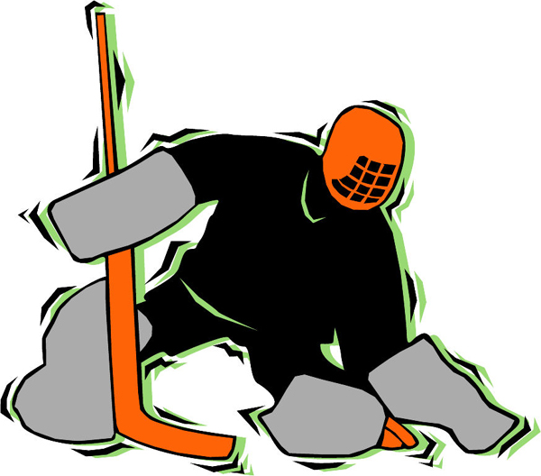 Hockey action color sports decal. Personalize on line. HOCKEY_4C_15