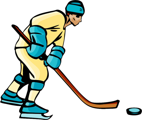 Hockey color action decal. Customize on line. HOCKEY_4C_27