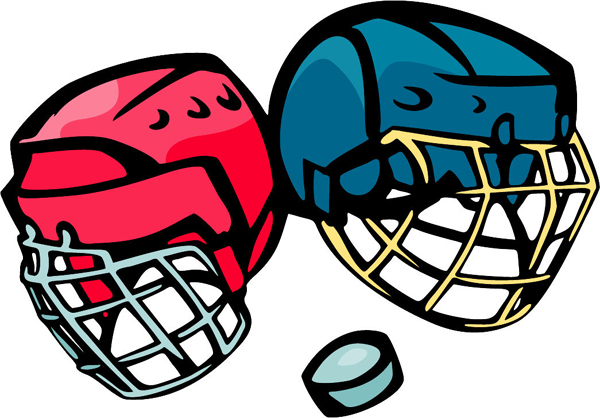 Hockey helmets full color sports sticker. Customize on line. HOCKEY_5C_02