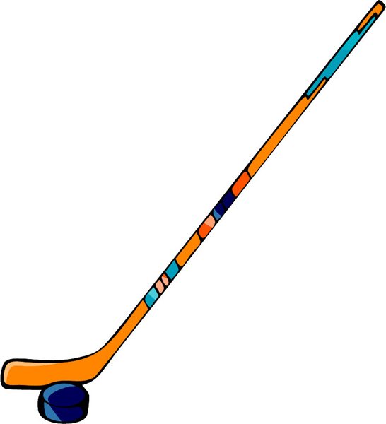 Hockey action color sports decal. Customize on line. HOCKEY_5C_17