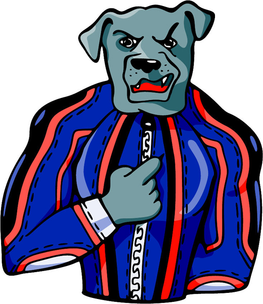 Bulldog mascot full color sports sticker. Personalize on line. MASCOTS_4C_60