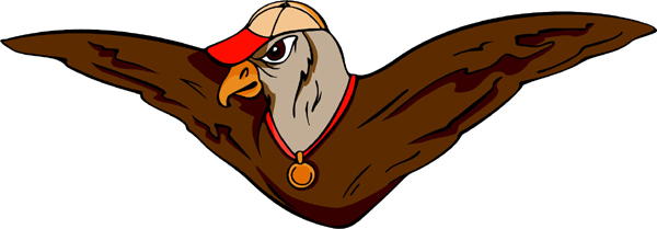 Eagle mascot full color sports sticker. Personalize on line. MASCOTS_4C_64