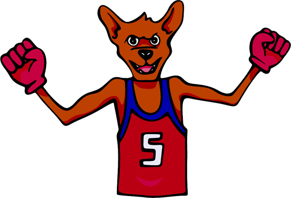 Wolf mascot full color sports sticker. Personalize as you order. MASCOTS_4C_67