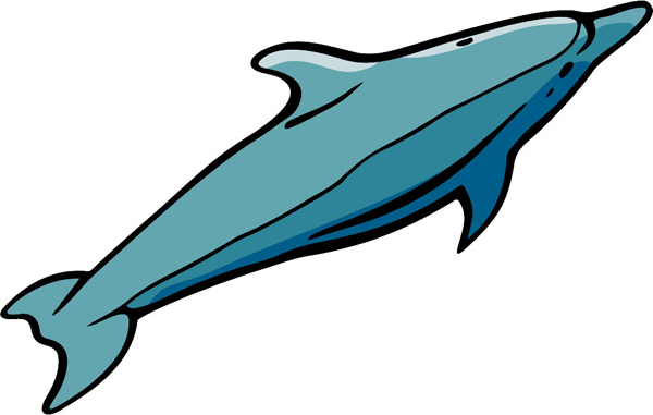 Dolphin mascot sports sticker. Proclaim your team pride! MASCOTS_5C_041