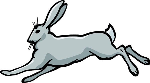 Jack Rabbit mascot sports decal. Make it personal! MASCOTS_5C_049