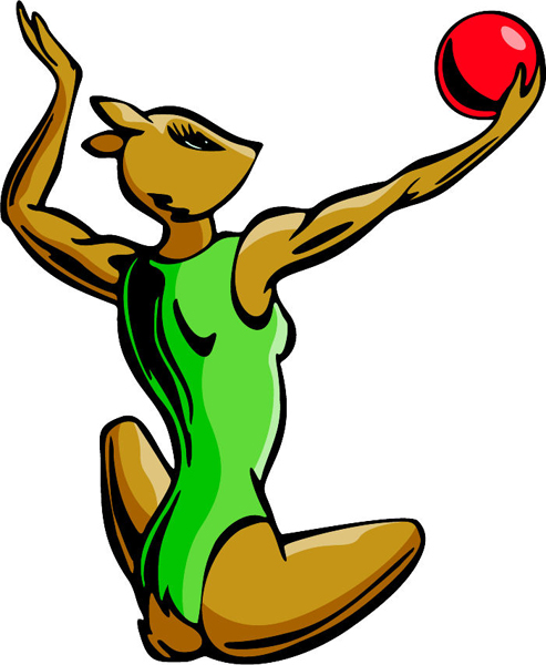 Vixen mascot full color sports sticker. Personalize on line. MASCOTS_5C_105