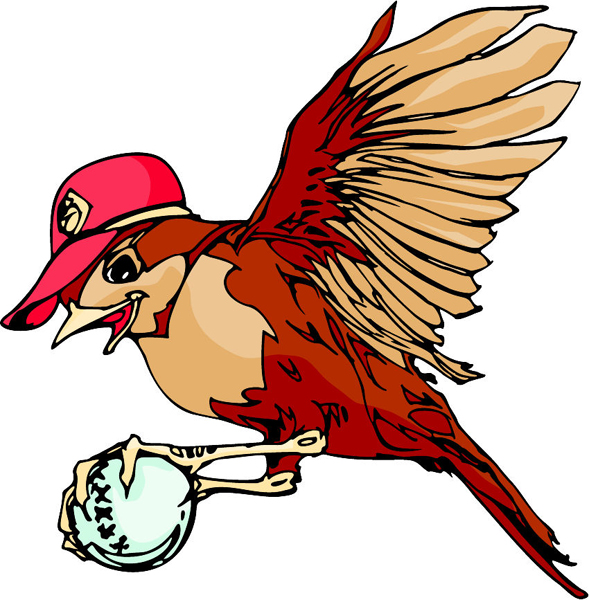 Hawk baseball mascot full color sports decal. Customize on line. MASCOTS_6C_53