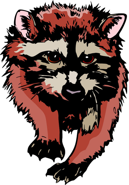 Badger mascot full color sports sticker. Personalize as you order. MASCOTS_6C_71