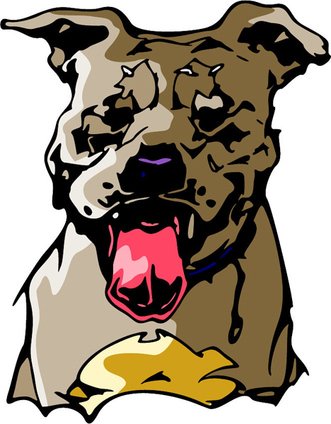 Bulldog mascot full color sports sticker. Personalize on line. MASCOTS_6C_72