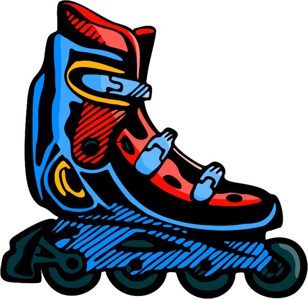 Rollerblade full color action sports decal. Customize as you order. SKATING_5C_21