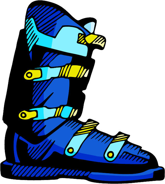 Ski boot full color sports decal. Personalize on line. SKI_SNOWBOARD_5C_21