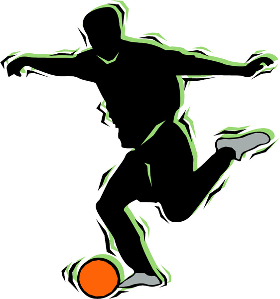Soccer action color sports decal. Personalize on line. SOCCER_4C_18