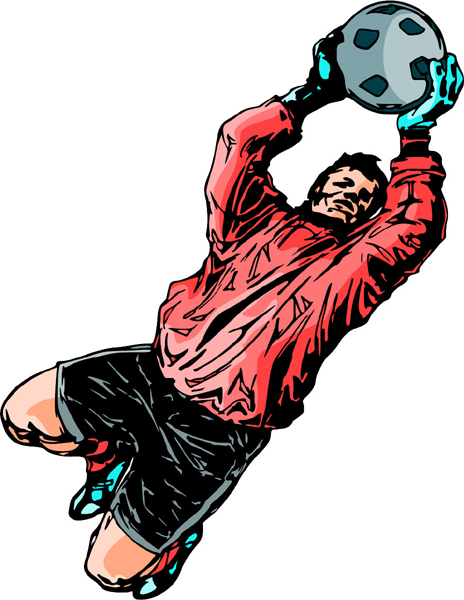 Soccer action full color sports decal. Personalize on line. SOCCER_6C_12