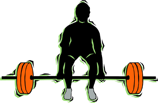 Weightlifter color action sports decal. Customize on line. TRACK_FIELD_4C_19