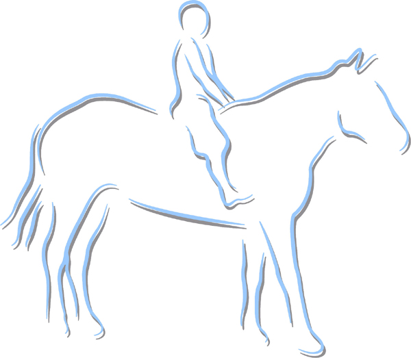 Horse and rider sports sticker. Customize on line. sports-MISC_2C_126