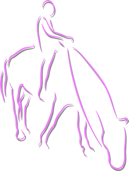 Horse and rider sports decal. Make it yours! sports-MISC_2C_128