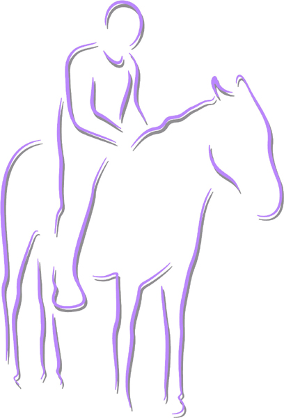 Horse and rider sports sticker. Customize on line. sports-MISC_2C_129