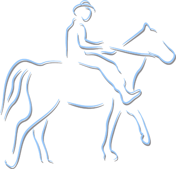 Horse and rider sports action sticker. Personalize on line. sports-MISC_2C_144