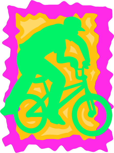 Bicycle rider full color action sports sticker. Customize on line as you order. sports-MISC_3C_004