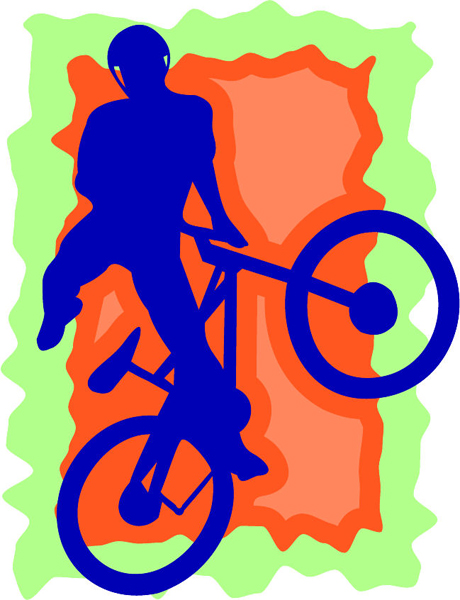 Extreme bike rider full color action sports sticker. Personalize on line. sports-MISC_3C_005