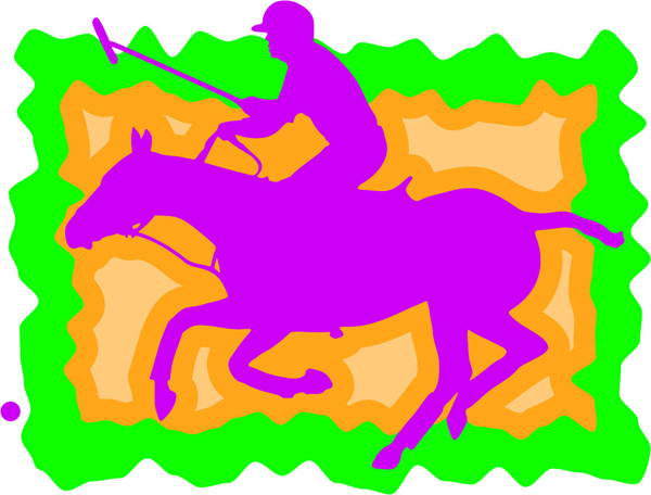 Polo horse and rider action full color sports sticker. Make it yours. sports-MISC_3C_176