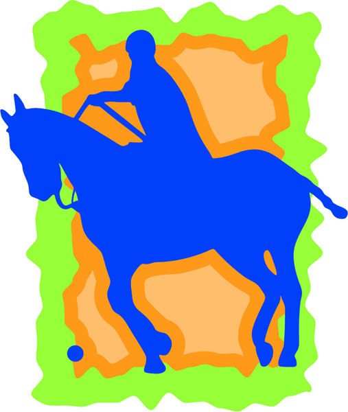 Horse polo full color sports sticker. Customize on line. sports-MISC_3C_190