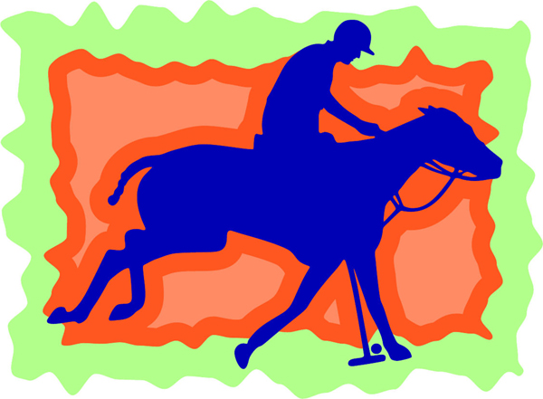 Horse polo full color sports decal. Personalize as you order. sports-MISC_3C_192