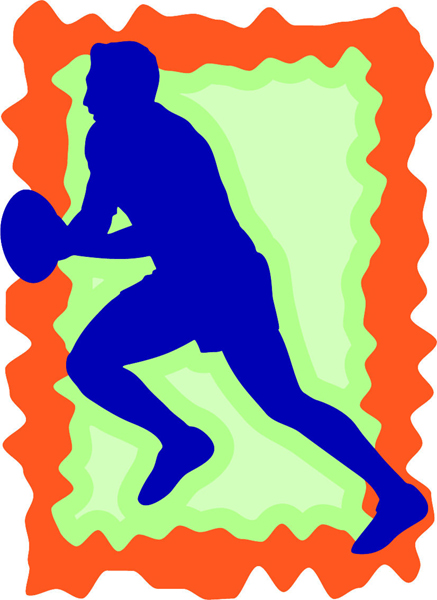 Football player color sports sticker. Customize on line. sports-MISC_3C_230