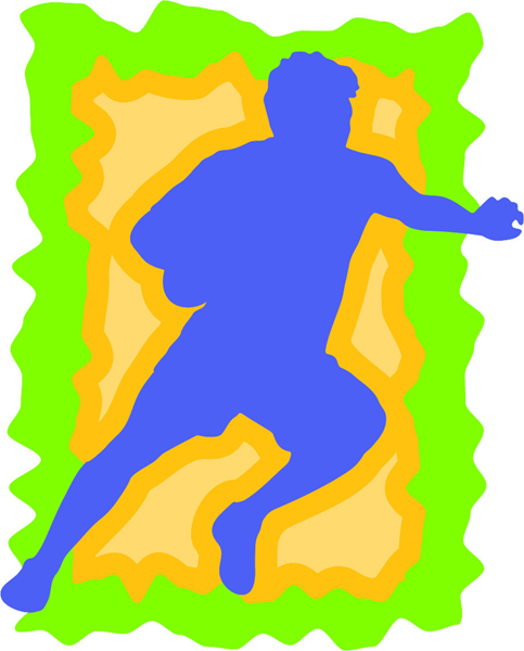 Sports player full color action sports decal. Customize as you order. sports-MISC_3C_239