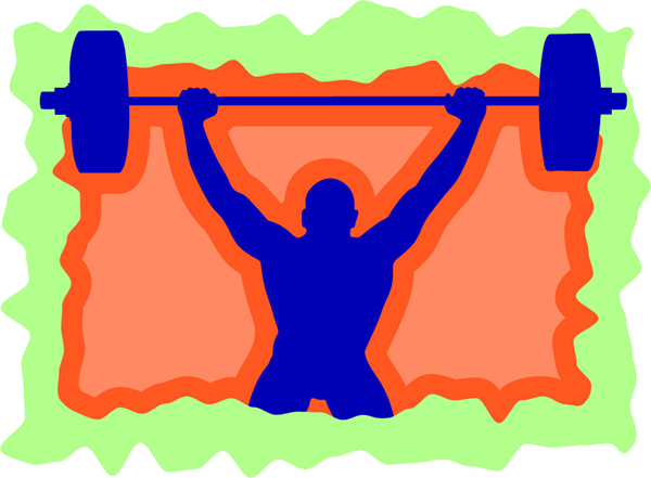 Lifting weights color sports decal. Personalize on line! sports-MISC_3C_389