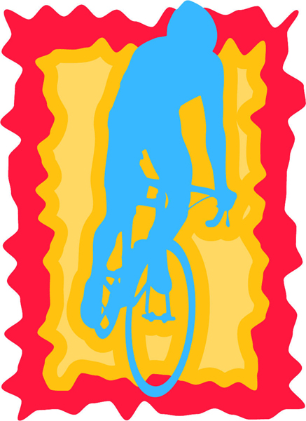 Bicycle racing full color action sports sticker. Make it yours! sports-MISC_3C_428