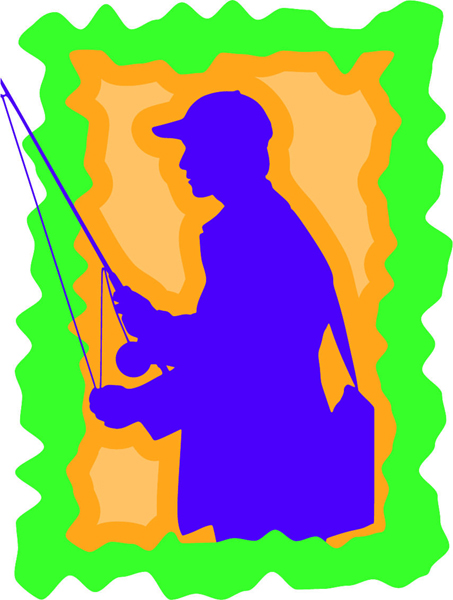 Fishing full color sports sticker. Personalize on line. sports-MISC_3C_431