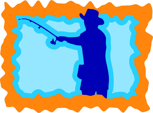 fishing action full color sports decal. Customize on line. sports-MISC_3C_459