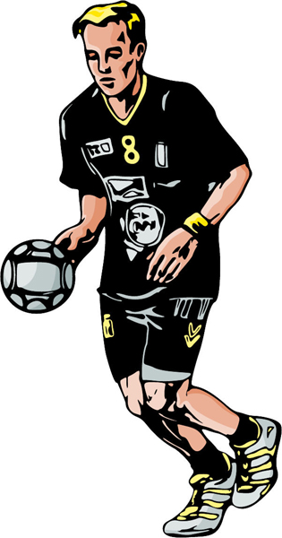 Soccer player full color sports sticker. Personalize as you order. sports-MISC_4C_41