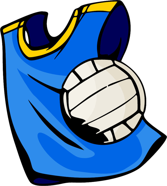 Volleyball and jersey full color action sports sticker. Personalize on line. sports-MISC_5C_00
