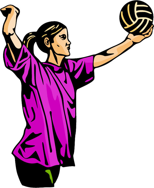 Ladies volleyball full color sports sticker. Make it your own. sports-MISC_5C_05