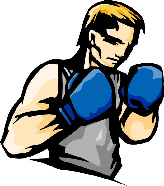 Boxer sports sticker in full color. Customize on line. sports-MISC_5C_43