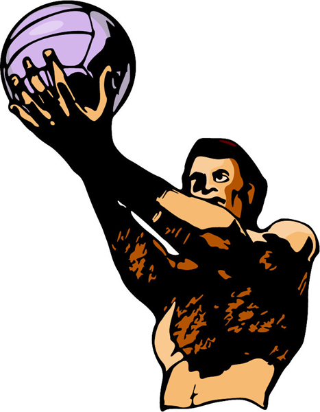 Volleyball player full color sports decal. Personalize as you order. sports-MISC_6C_08