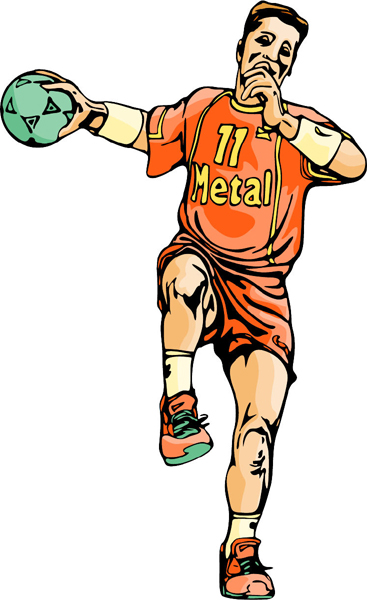 Soccer player full color sports decal. Customize on line. sports-MISC_6C_39